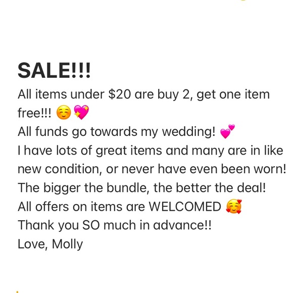 Denim - SALE!!! ALL FUNDS GO TOWARDS MY WEDDING! THANK YOU